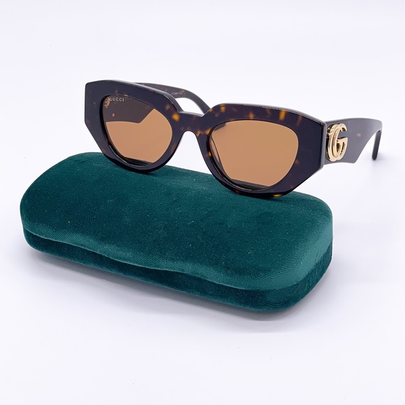 NEW GUCCI GG1421S 002 HAVANA WOMEN SUNGLASSES GUCCI - Picture 3 of 12